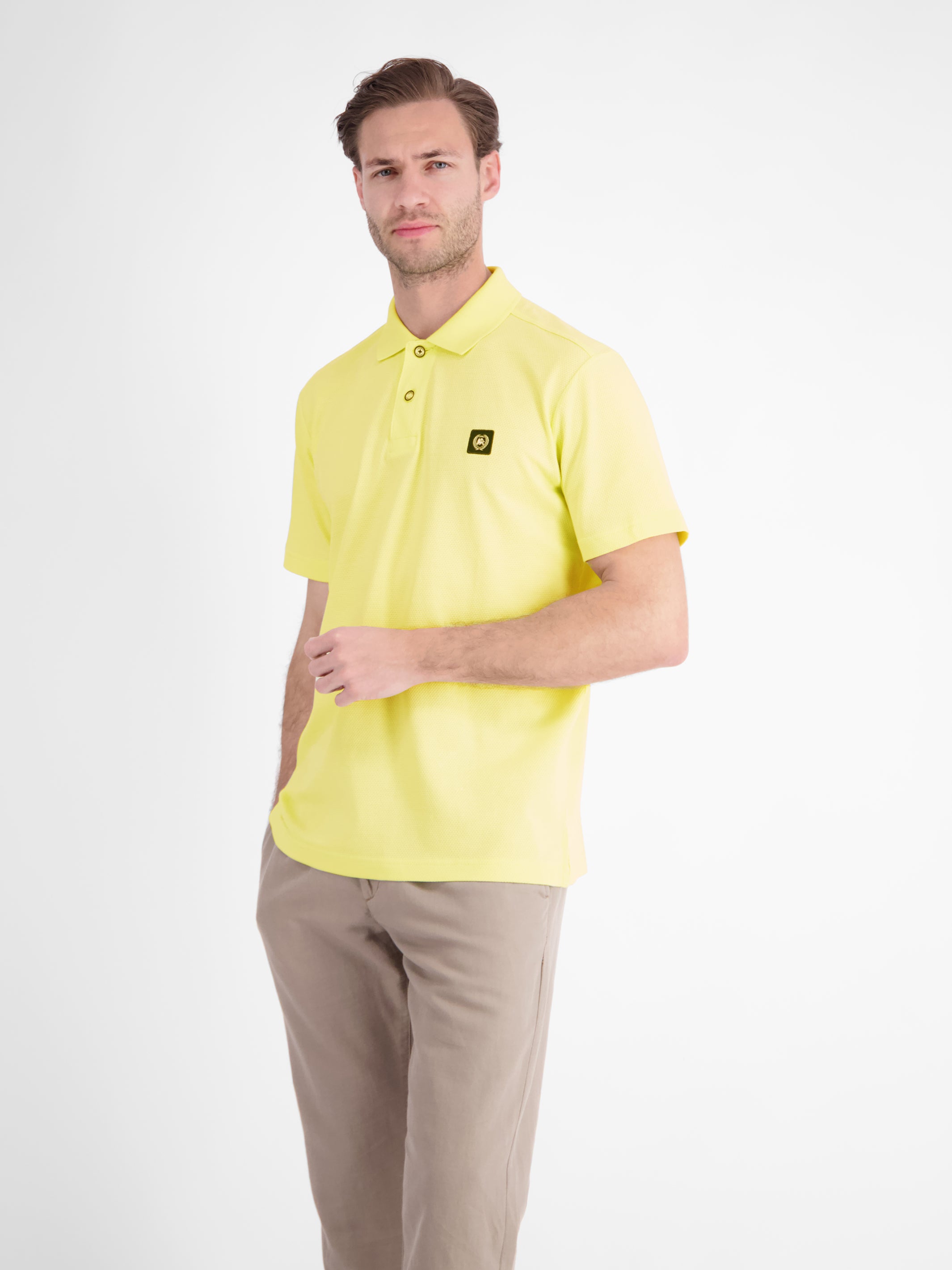 Maskulines Poloshirt aus Baumwolle mit griffiger Struktur - Polo Shirt Kurzarm
