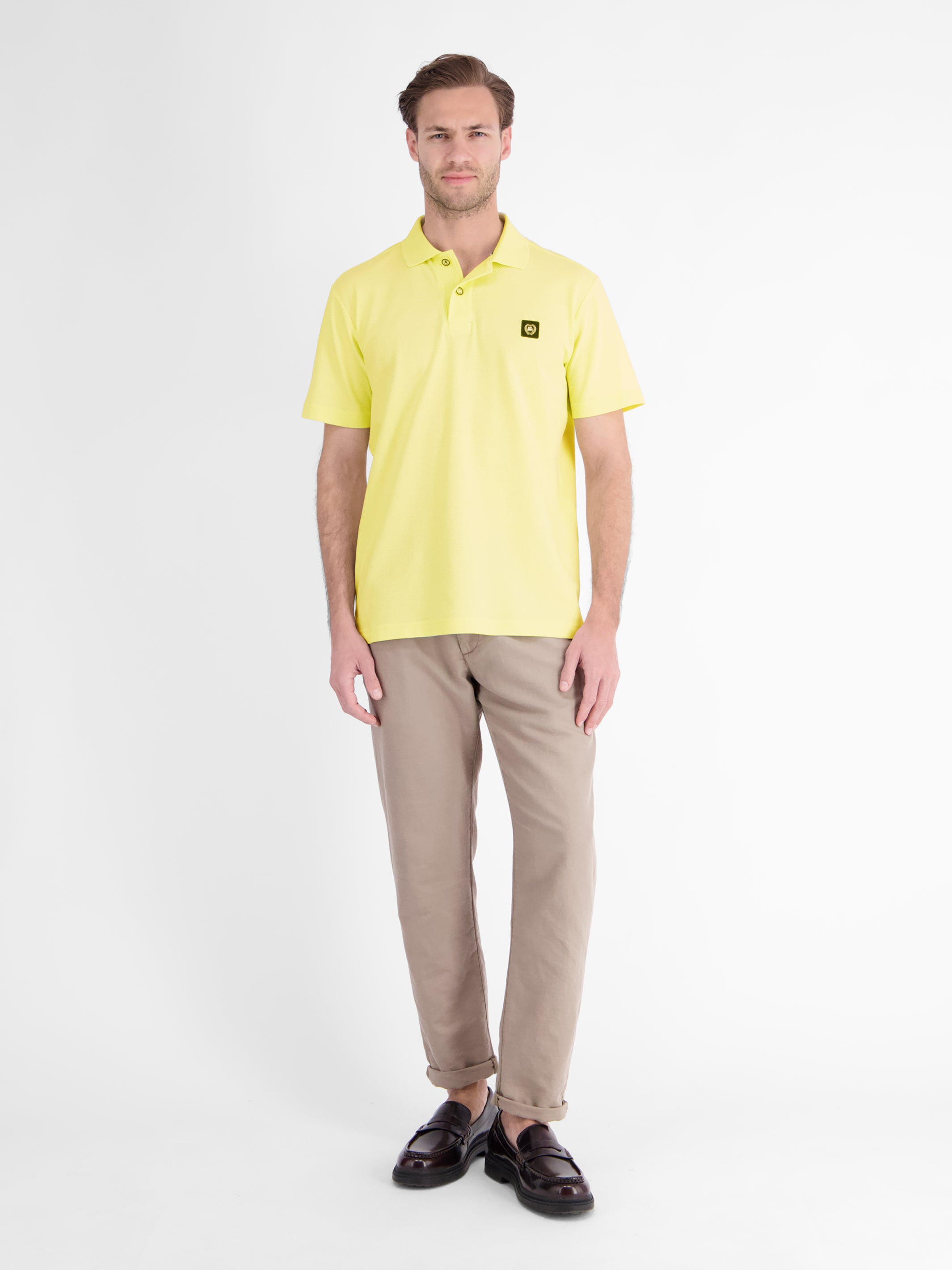 Maskulines Poloshirt aus Baumwolle mit griffiger Struktur - Polo Shirt Kurzarm