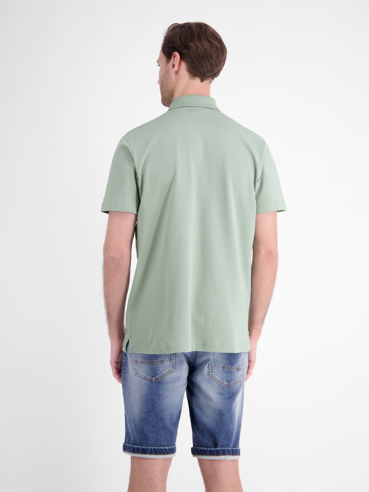Maskulines Poloshirt aus Baumwolle mit griffiger Struktur - Polo Shirt Kurzarm