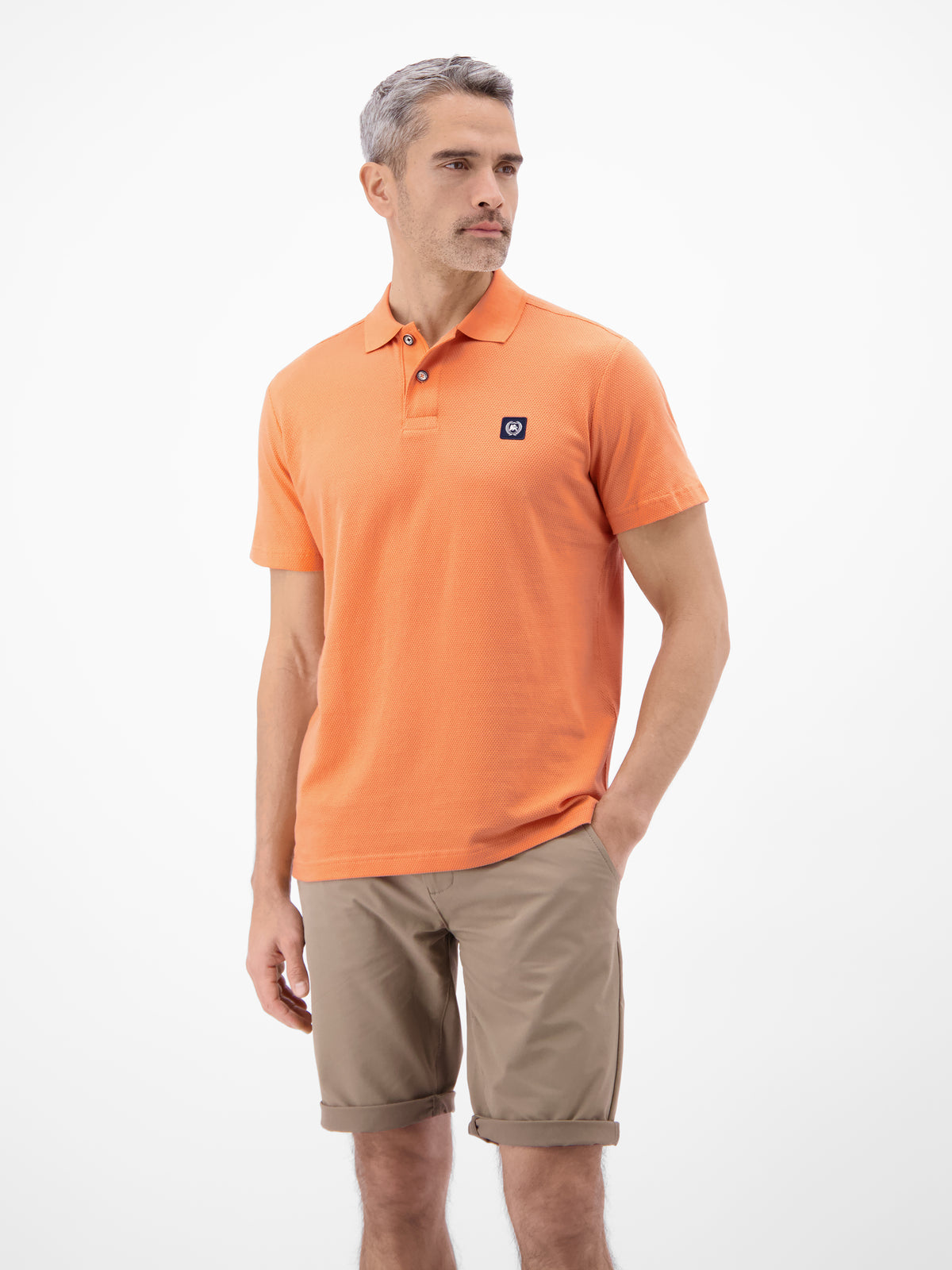 Maskulines Poloshirt aus Baumwolle mit griffiger Struktur - Polo Shirt Kurzarm