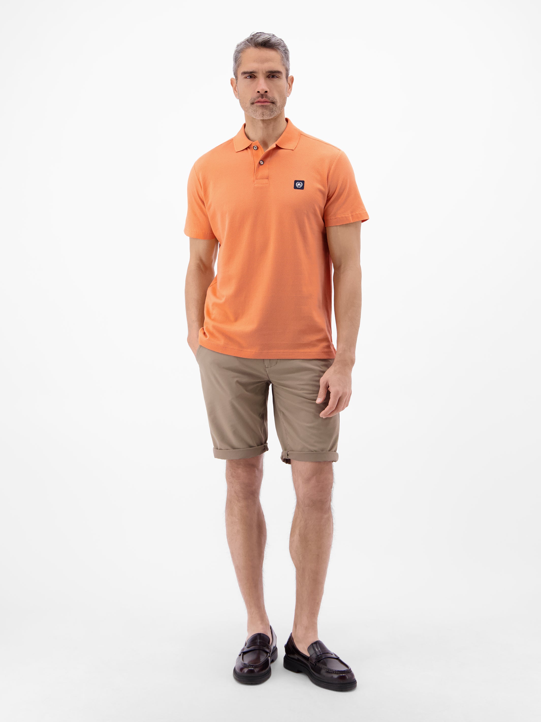 Maskulines Poloshirt aus Baumwolle mit griffiger Struktur - Polo Shirt Kurzarm