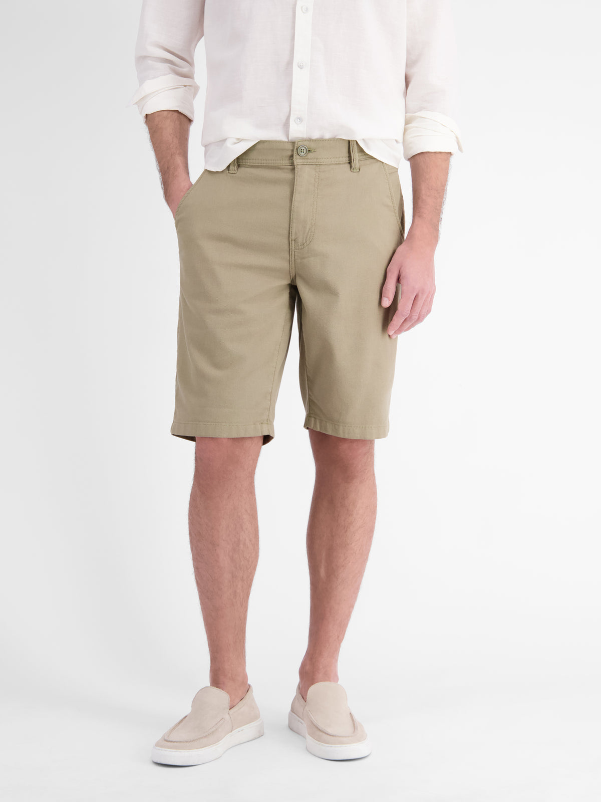 Bequeme Shorts aus griffiger Baumwolle mit Stretchanteil - Chino Shorts