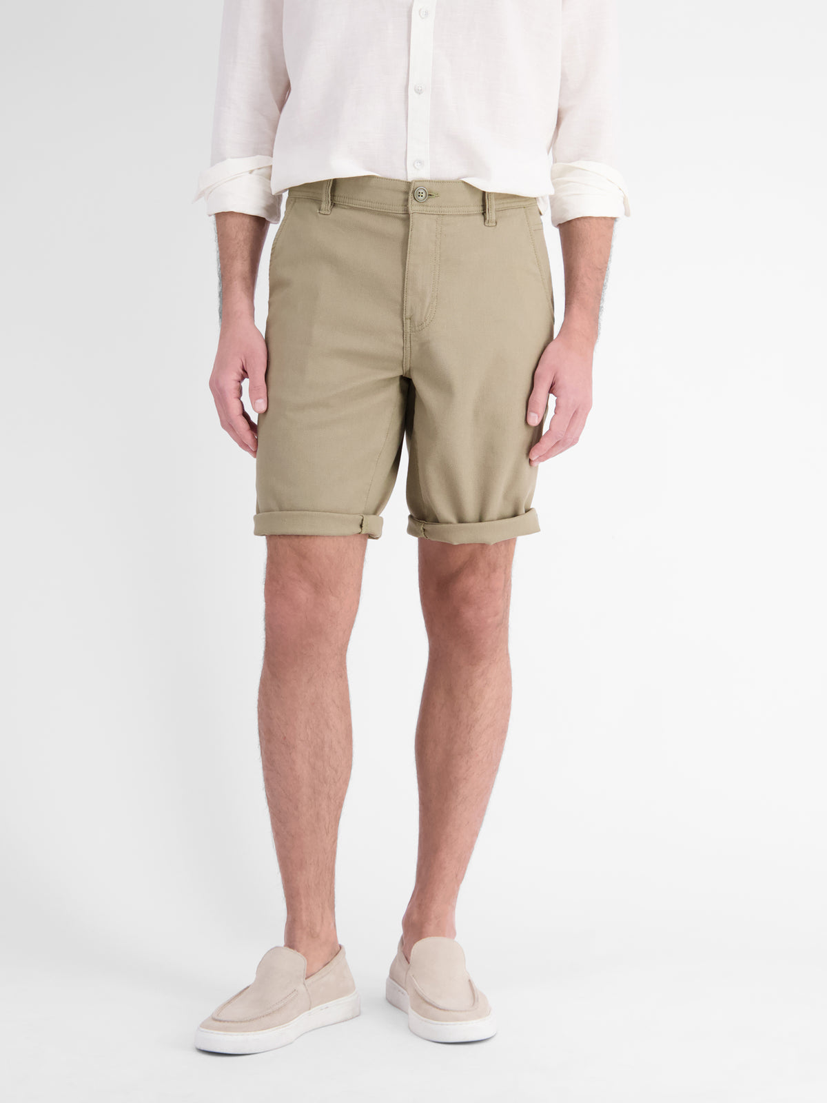Bequeme Shorts aus griffiger Baumwolle mit Stretchanteil - Chino Shorts