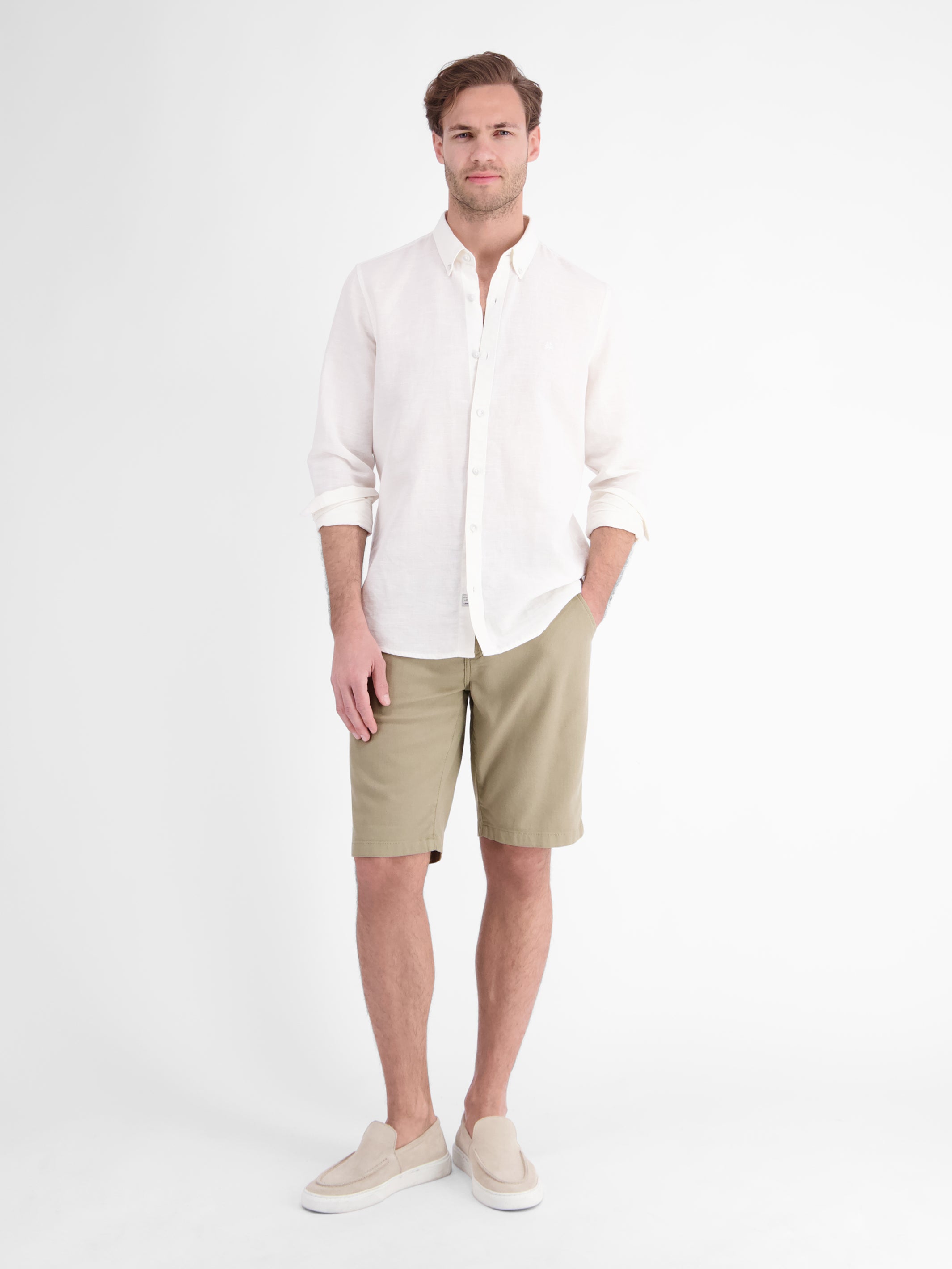 Bequeme Shorts aus griffiger Baumwolle mit Stretchanteil - Chino Shorts