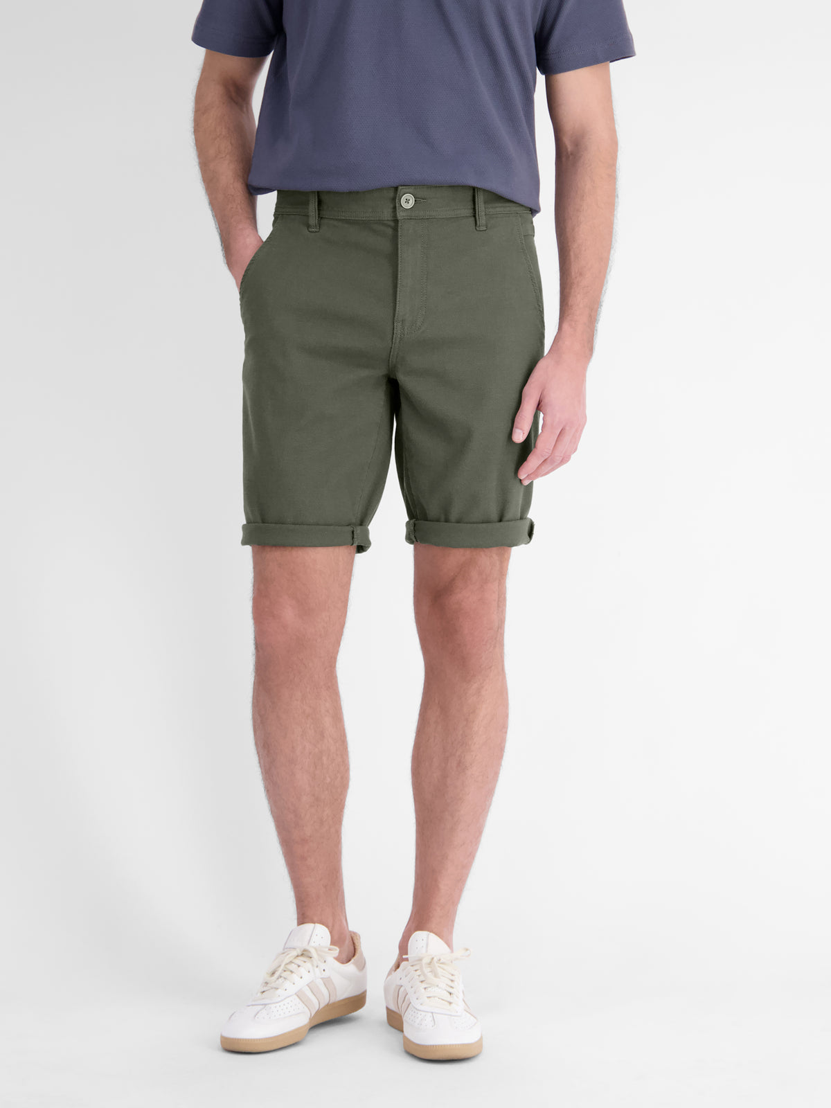 Bequeme Shorts aus griffiger Baumwolle mit Stretchanteil - Chino Shorts