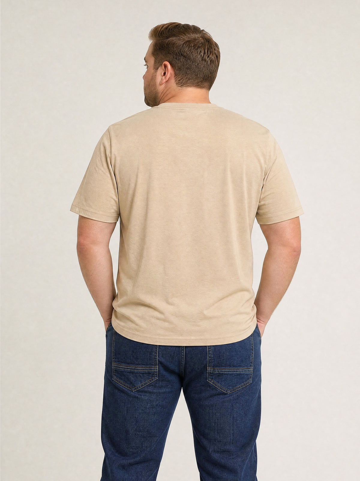 T-Shirt mit O-Neck, große Größen