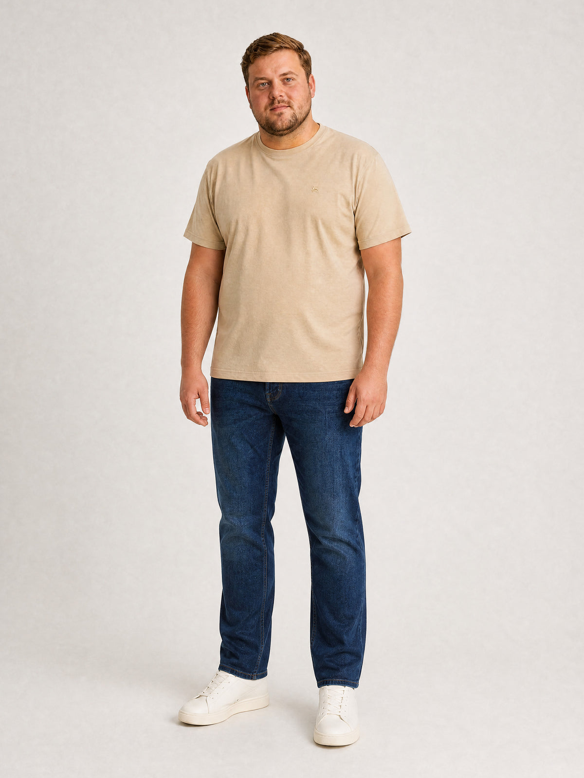 T-Shirt mit O-Neck, große Größen
