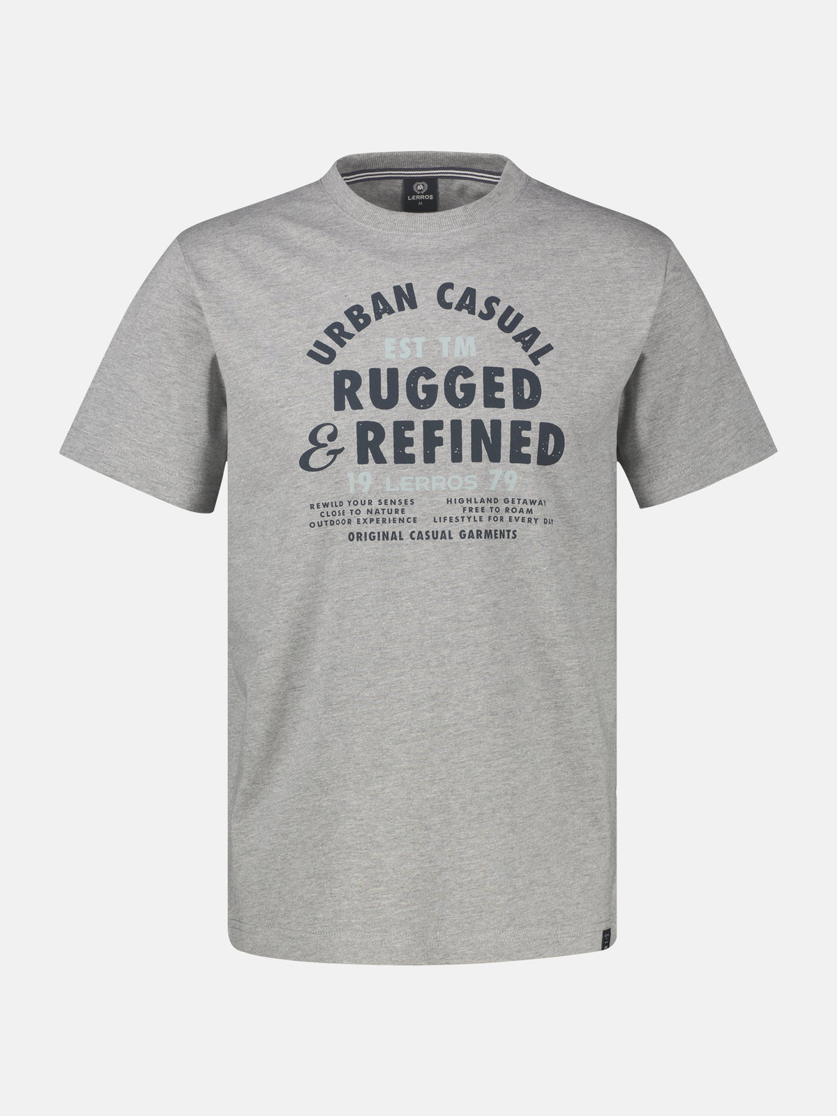Baumwoll-T-Shirt mit lässigem Logo-Print in großen Größen