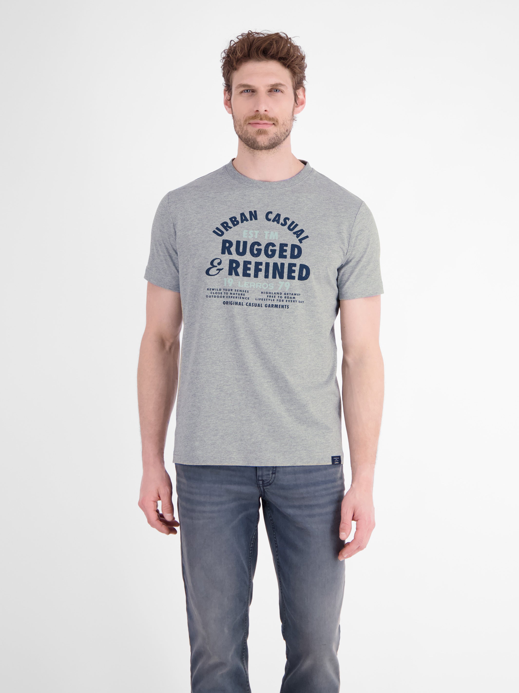 T-Shirt aus reiner Baumwolle mit lässigem Slogan-Print