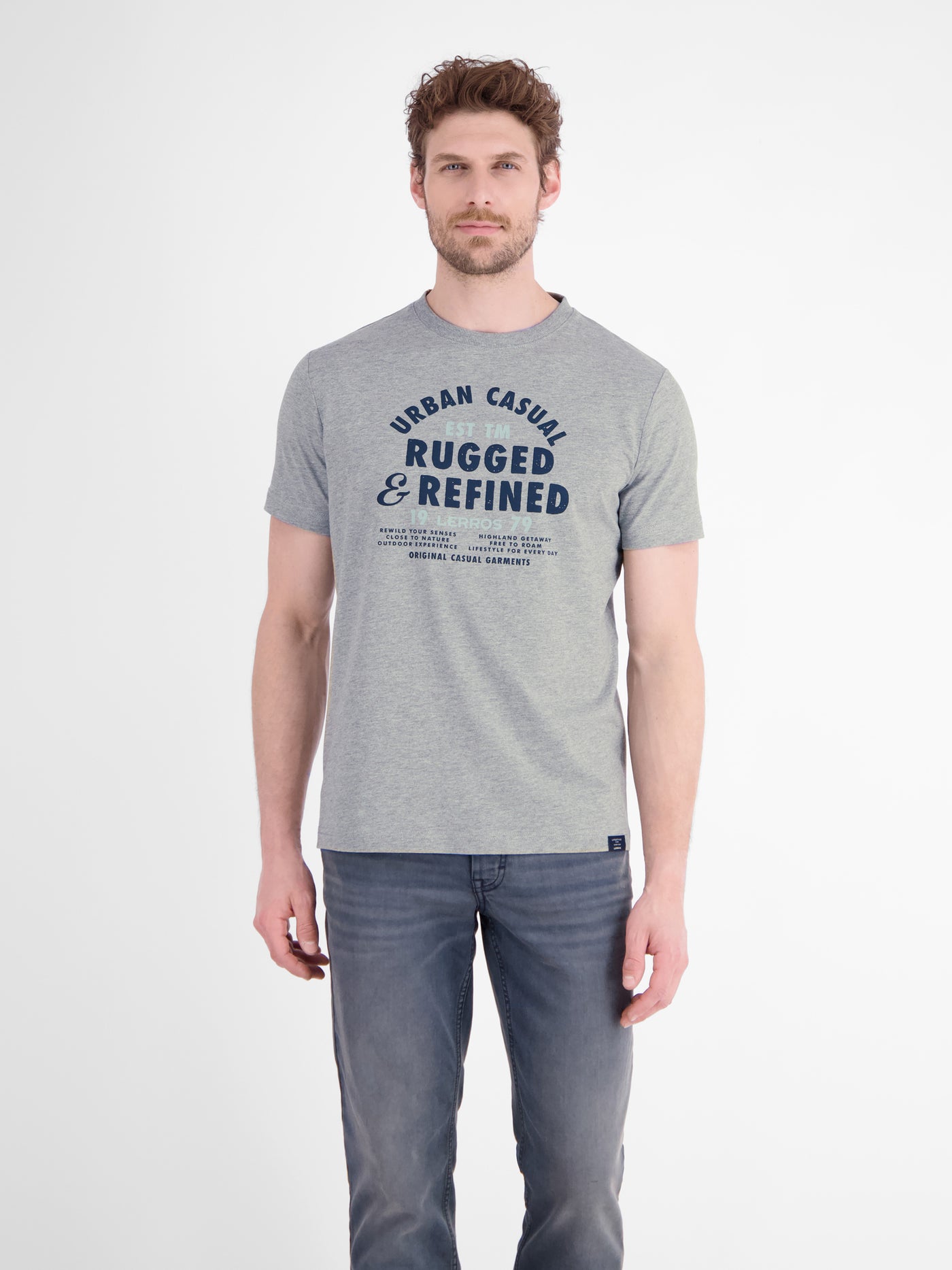 T-shirt van puur katoen met casual sloganprint