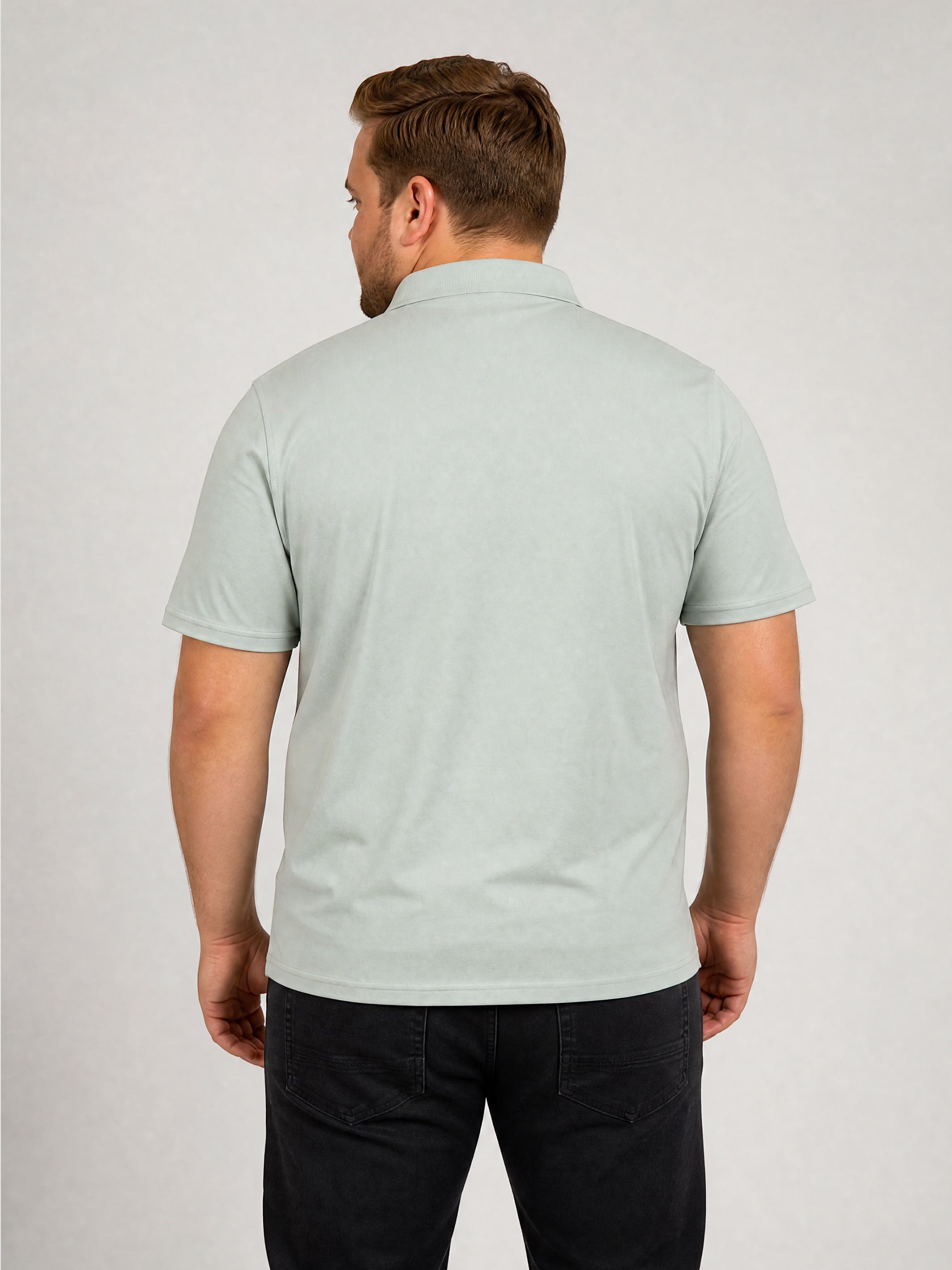 Plus-size polo shirt made from Cool & Dry fabric