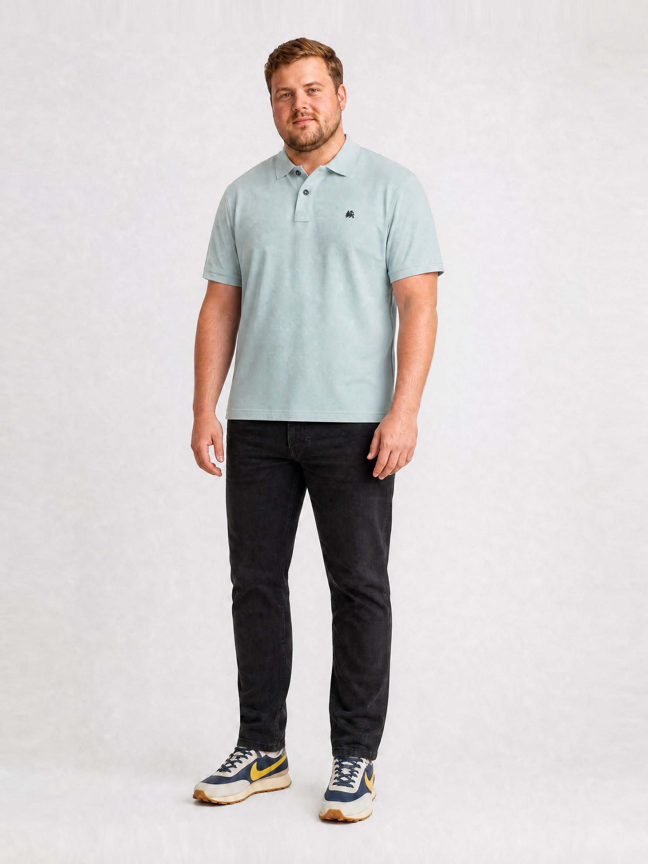 Plus-size polo shirt made from Cool & Dry fabric