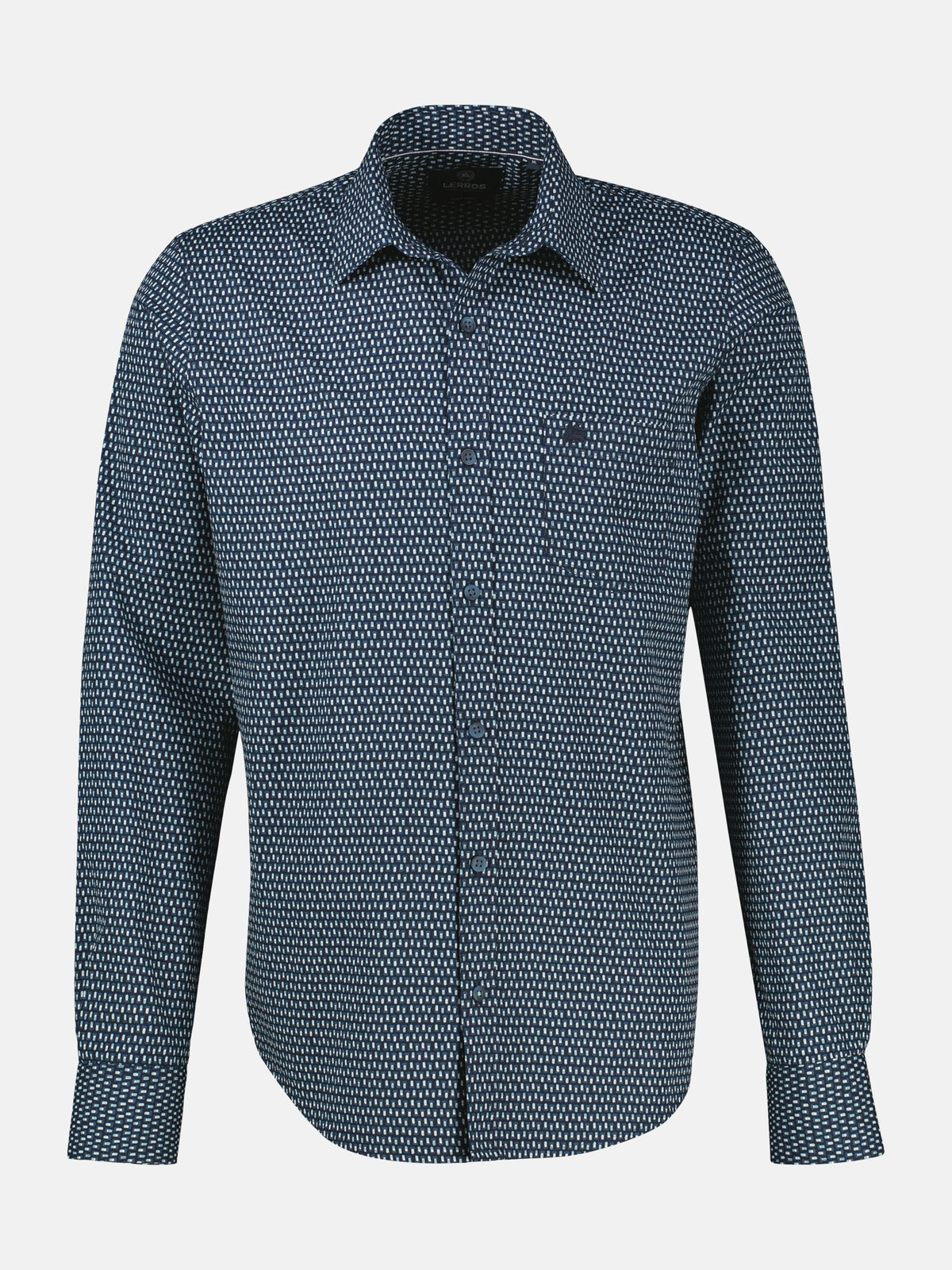 Sportliches Herrenhemd mit modernem Minimalprint-Design