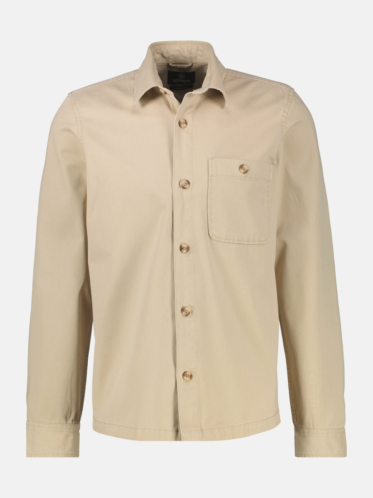 Unifarbenes Hemd aus weichem Baumwoll-Twill