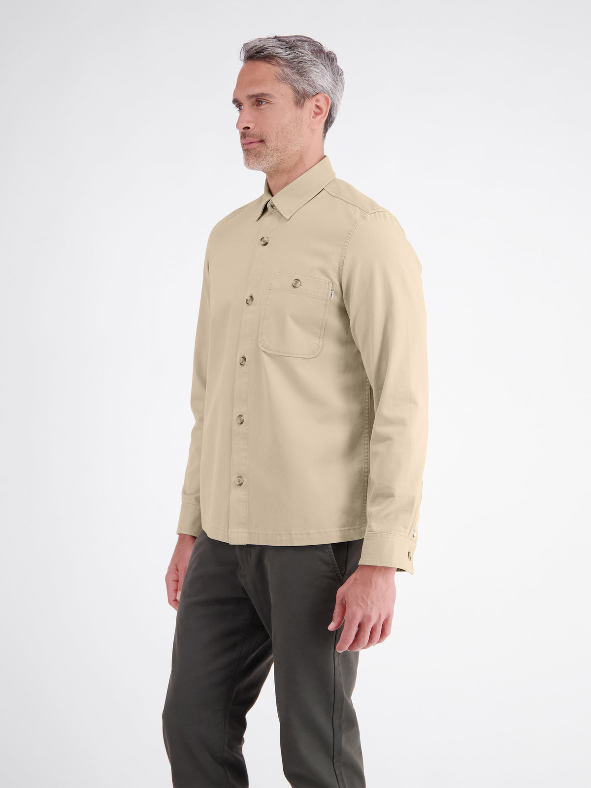 Unifarbenes Hemd aus weichem Baumwoll-Twill