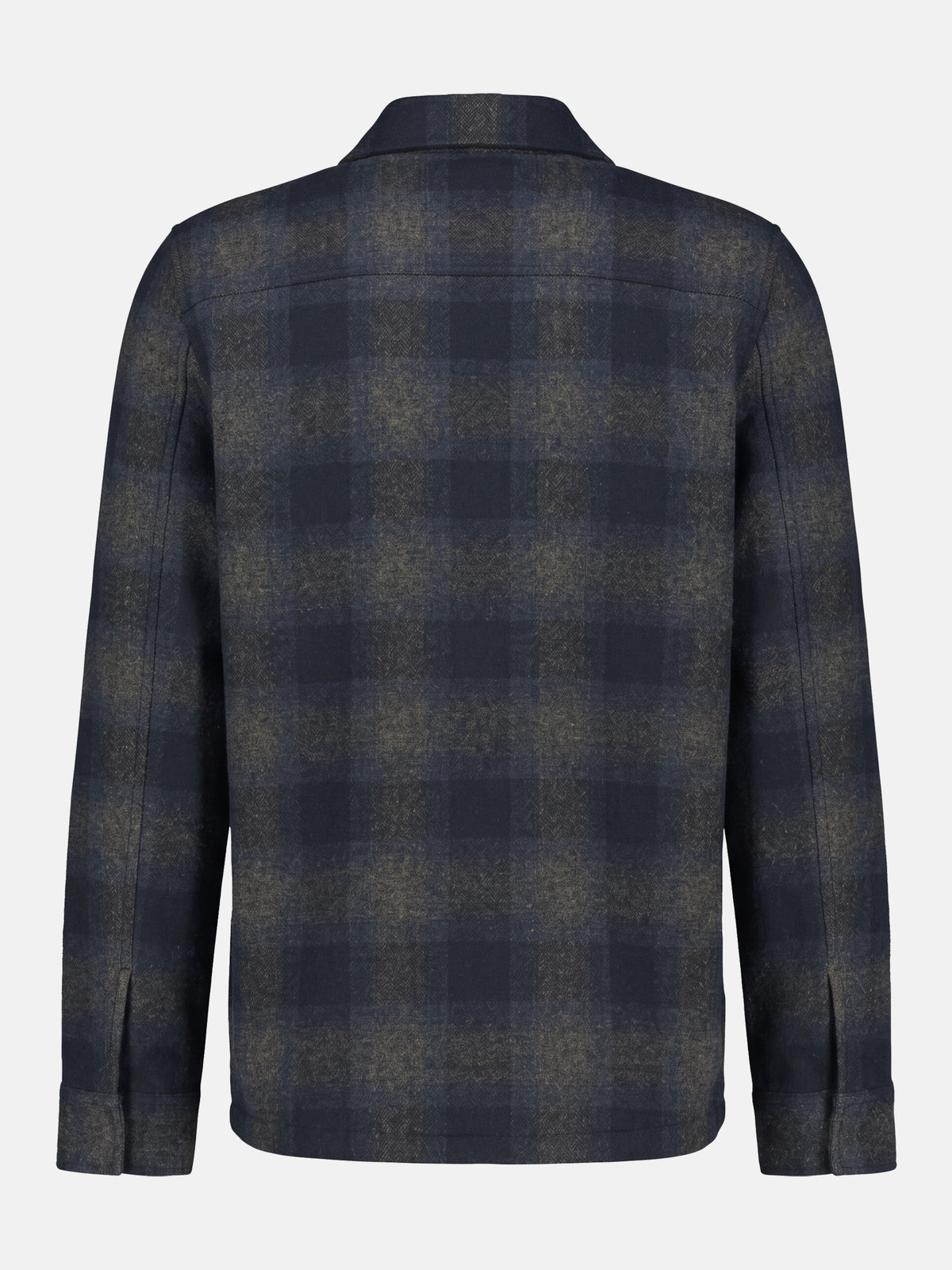 Sporty checked shirt with zipper, plus sizes