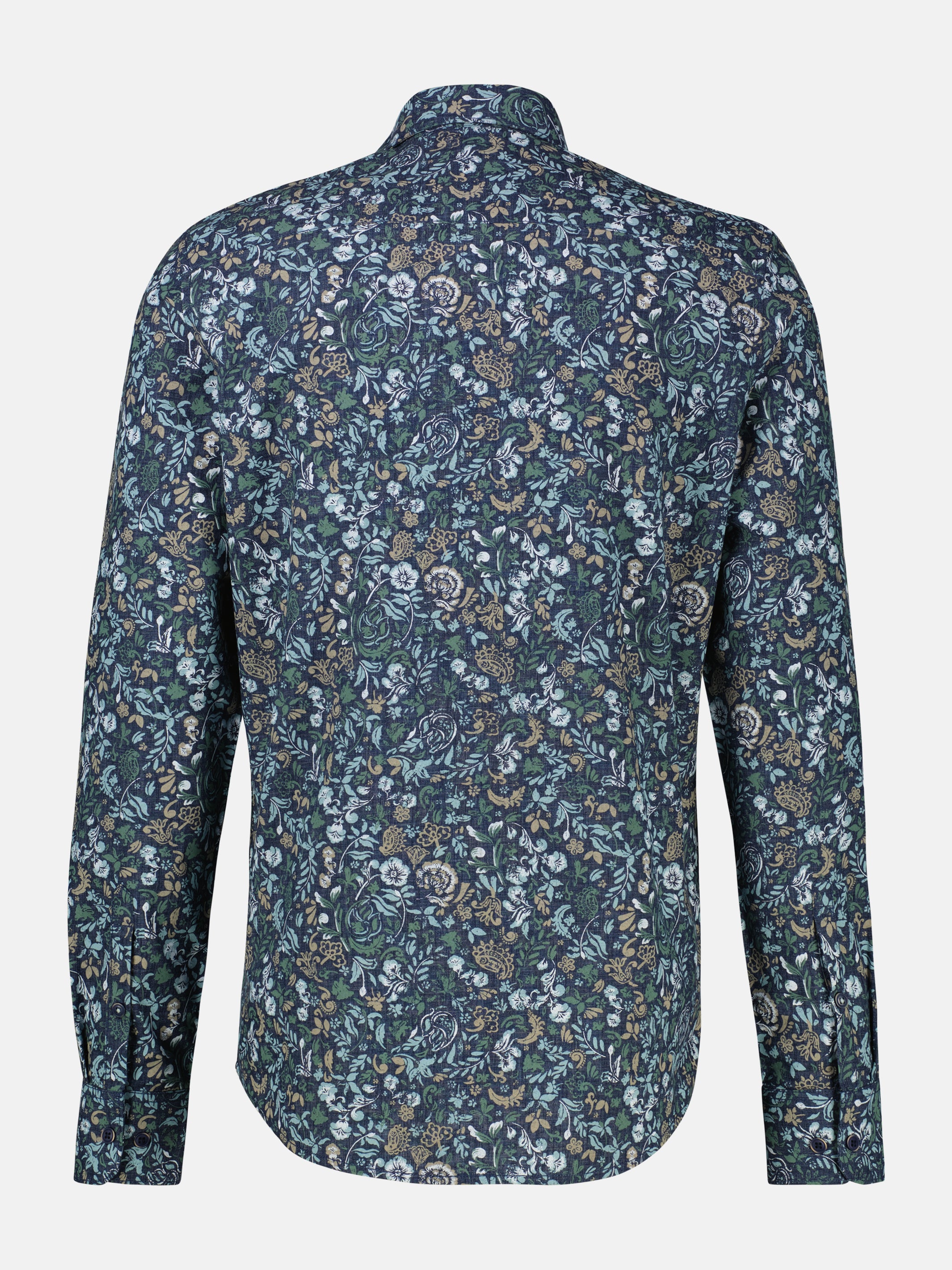 Men's shirt with floral print in a lightweight cotton blend