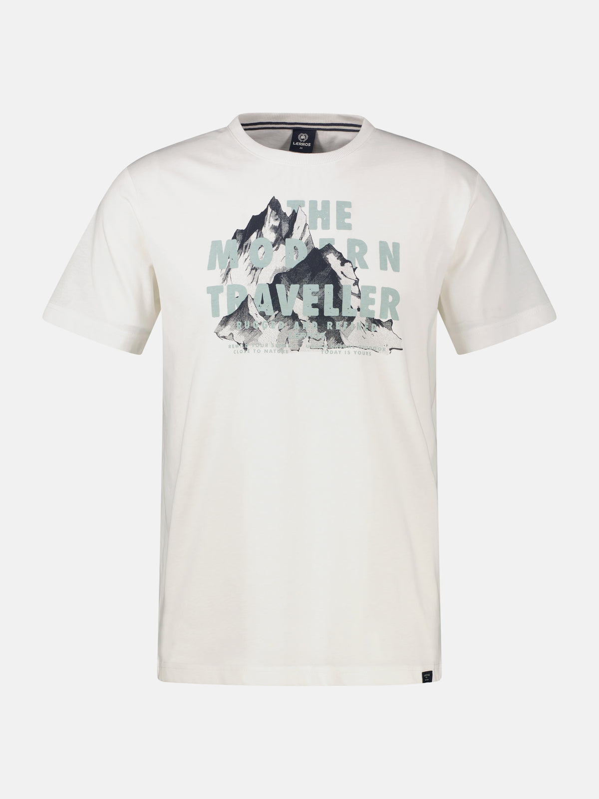T-Shirt aus Baumwolle mit lässigem Frontprint und O-Neck