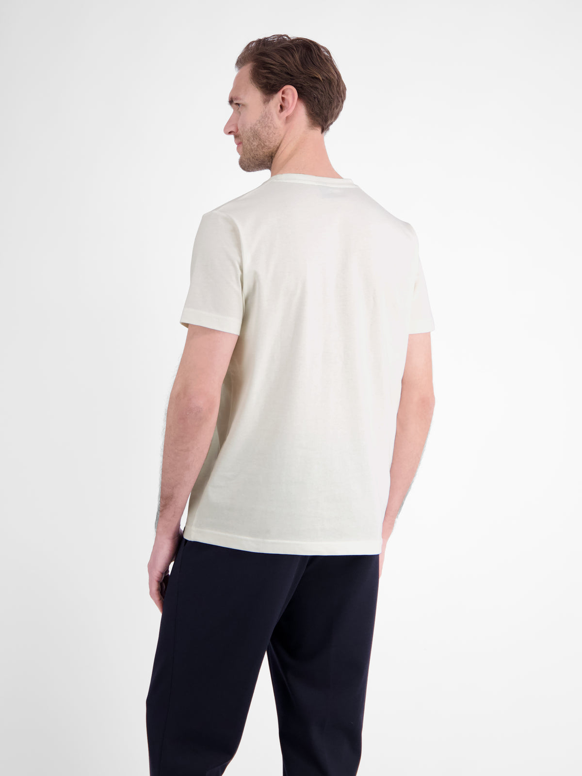 T-Shirt aus Baumwolle mit lässigem Frontprint und O-Neck