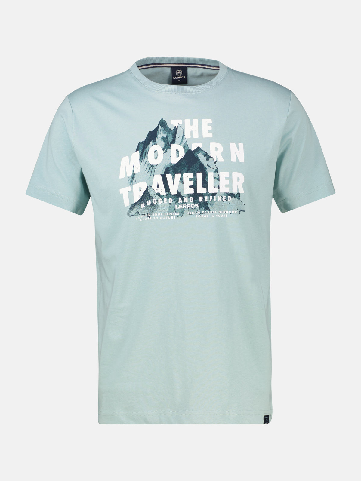 T-Shirt aus Baumwolle mit lässigem Frontprint und O-Neck