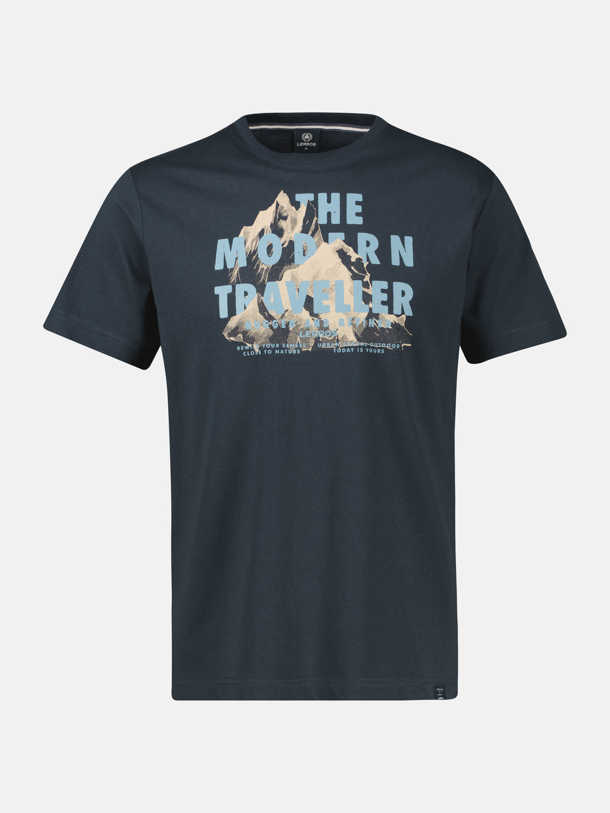 T-Shirt aus Baumwolle mit lässigem Frontprint und O-Neck