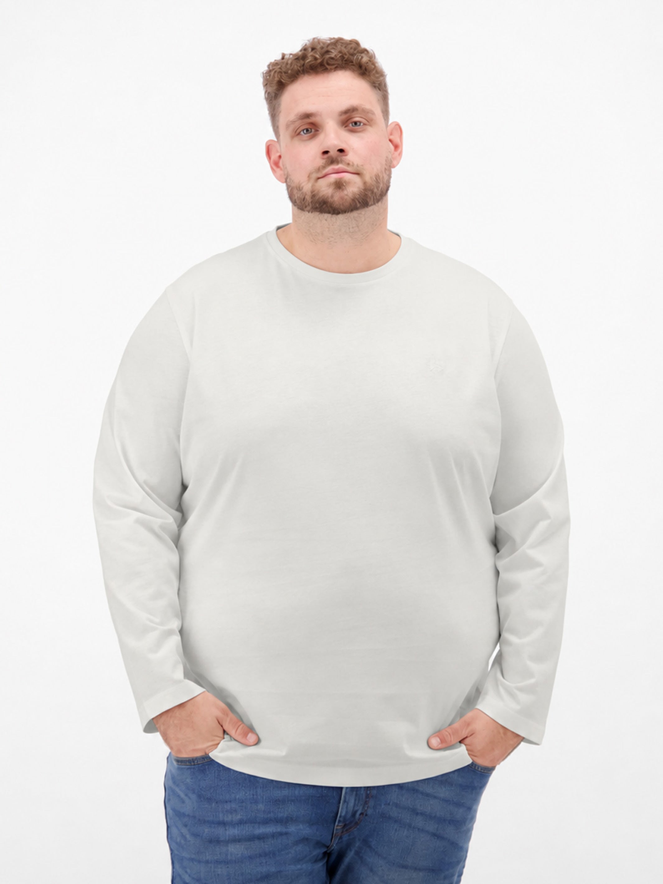 Men's plus size cotton crew neck sweatshirt