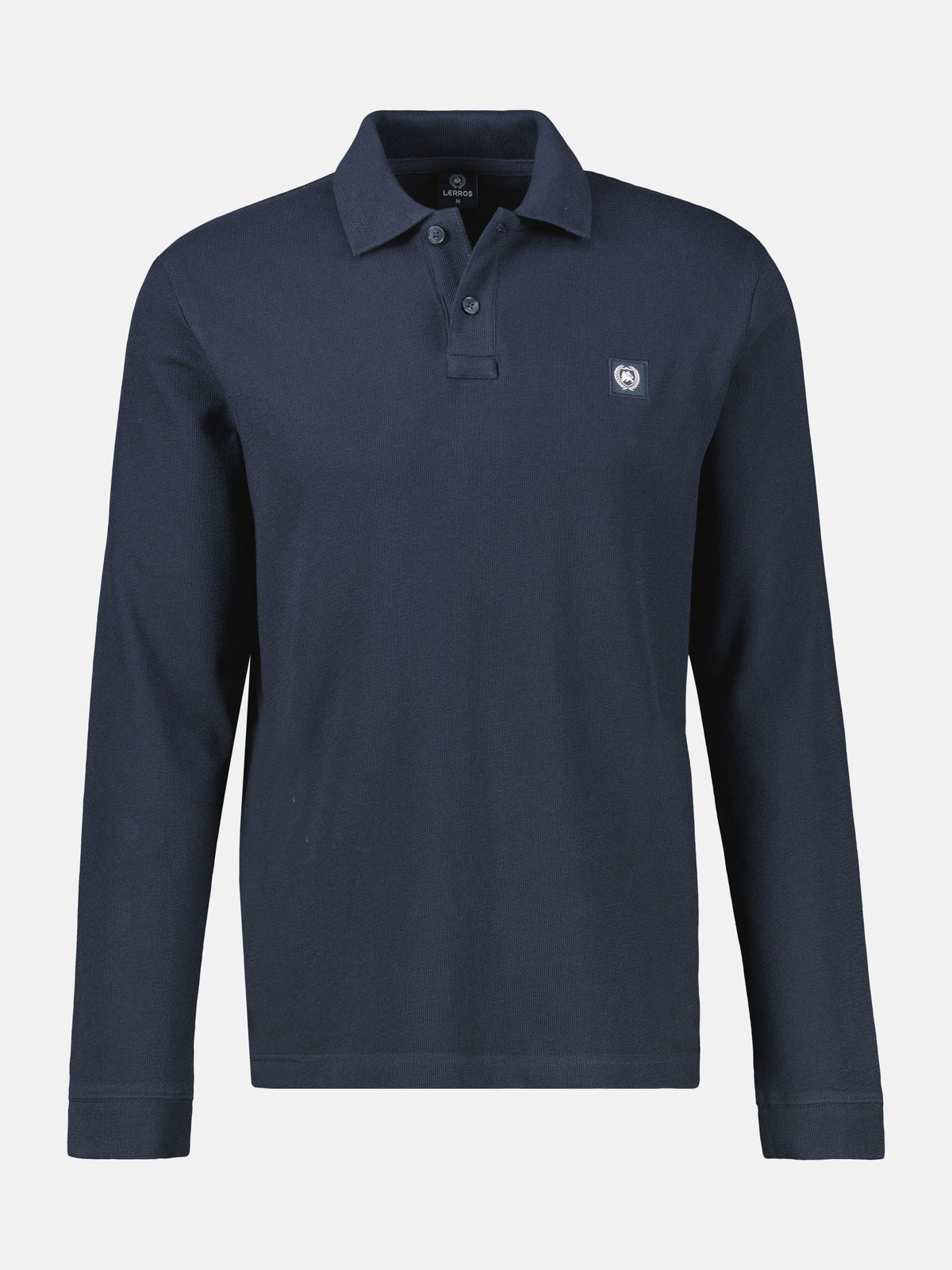 Sporty long-sleeved polo shirt made of pure cotton