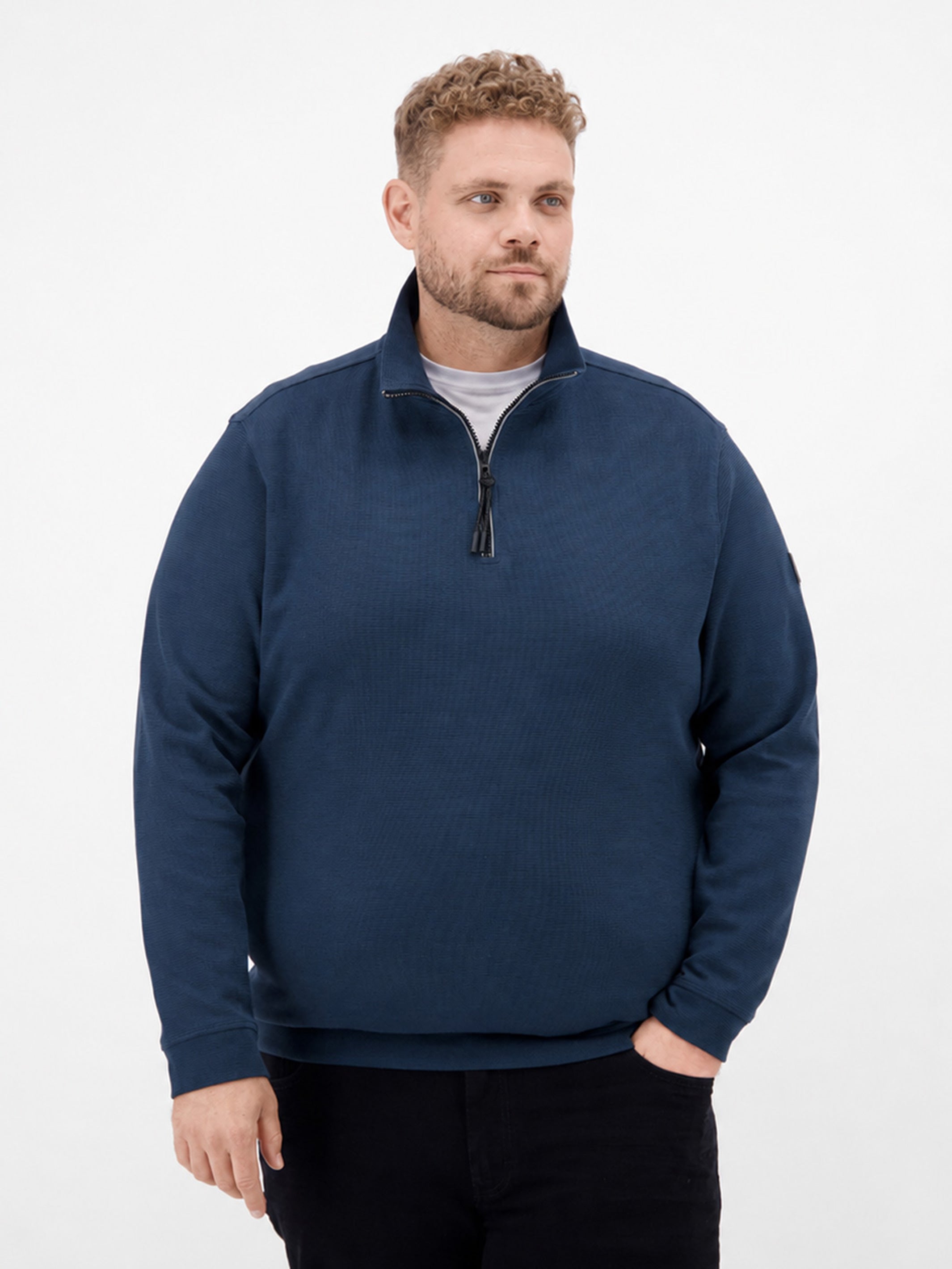 Troyer in high-quality knit fabric, in plus sizes