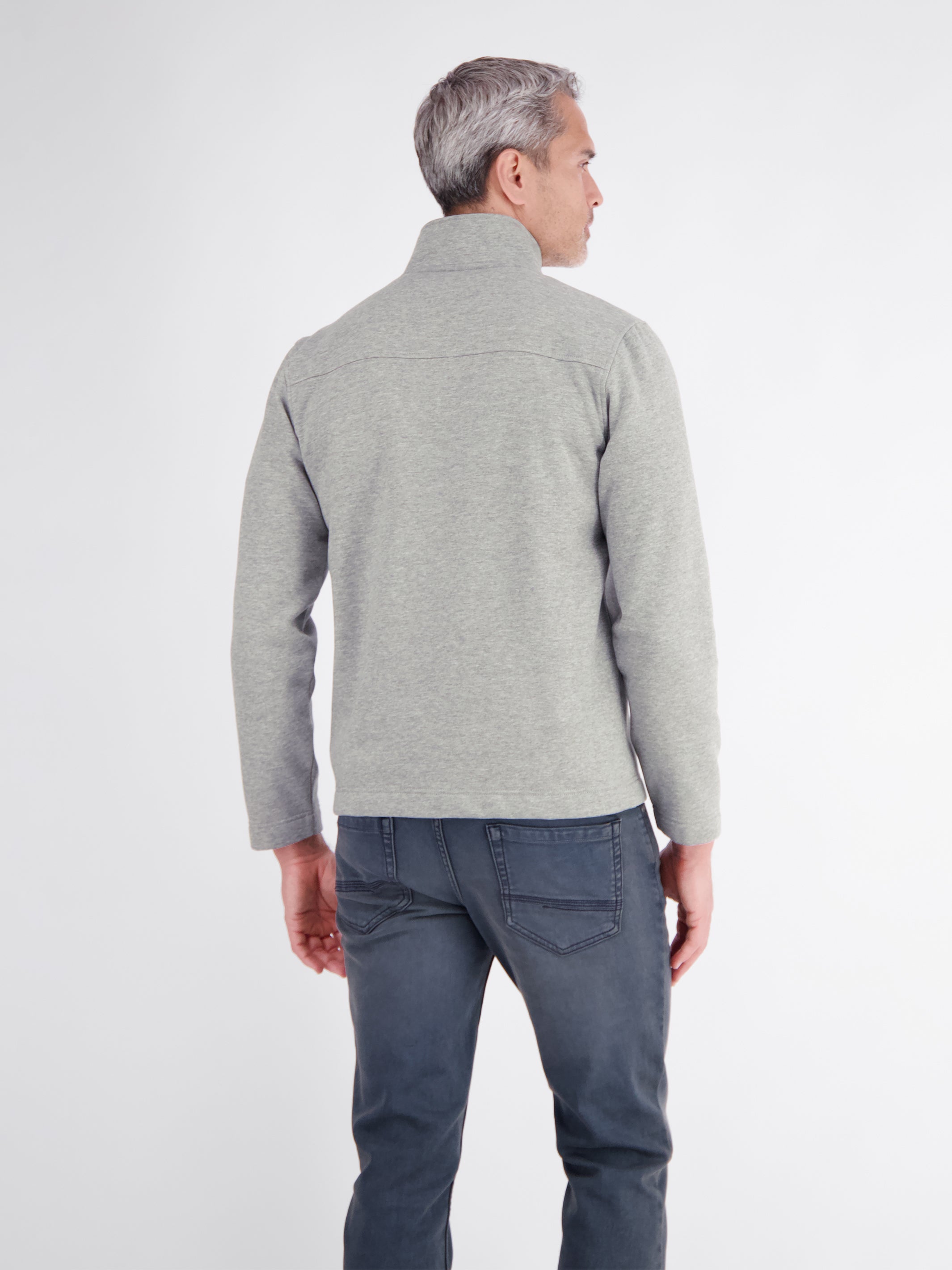 Sweatjacke mit cleaner Optik aus weichem Baumwollmix