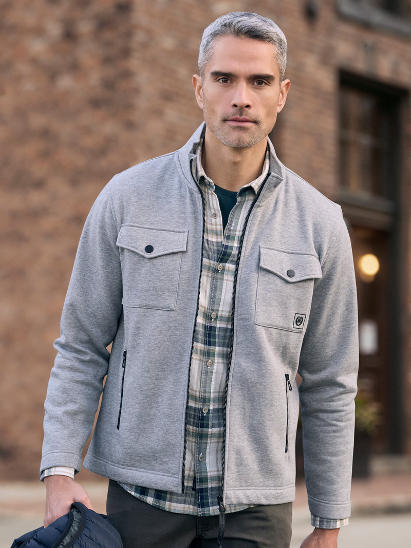 Sweatjacke mit cleaner Optik aus weichem Baumwollmix