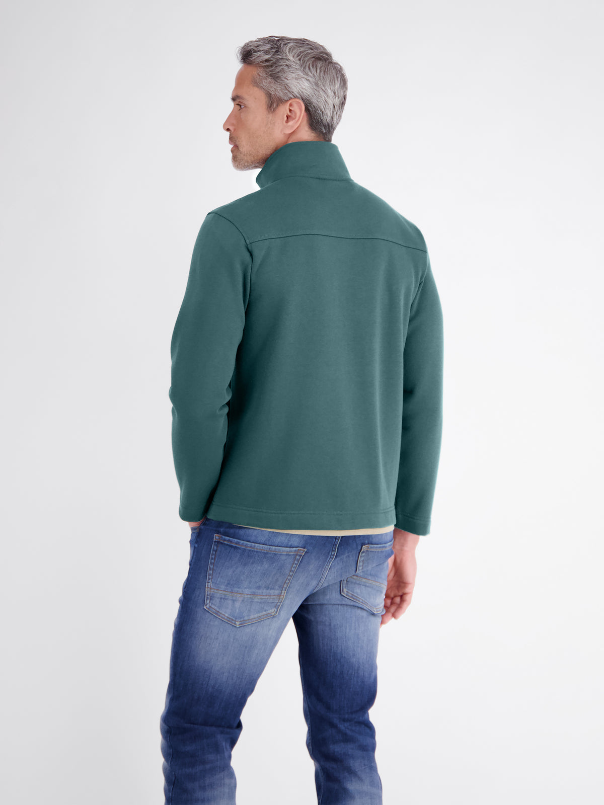 Sweatjacke mit cleaner Optik aus weichem Baumwollmix