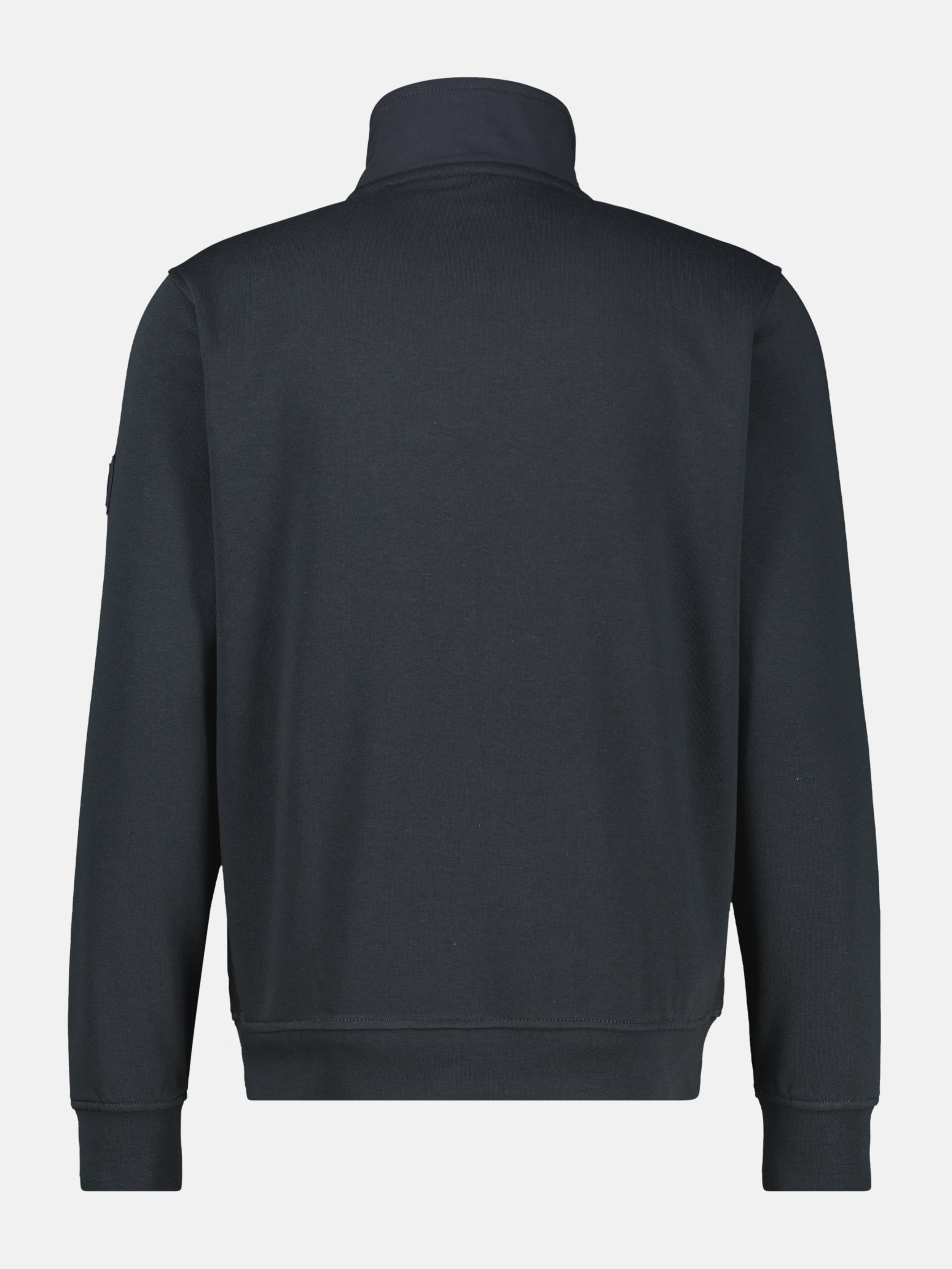 Sporty sweatshirt jacket made of durable cotton blend fabric