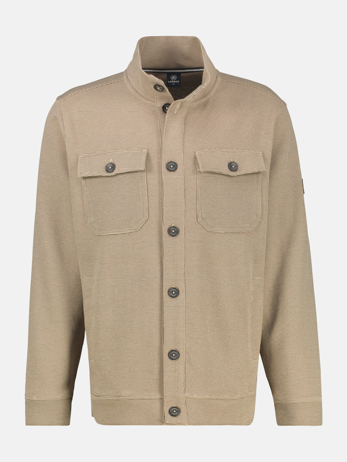 Masculine overshirt in comfortable cotton blend fabric
