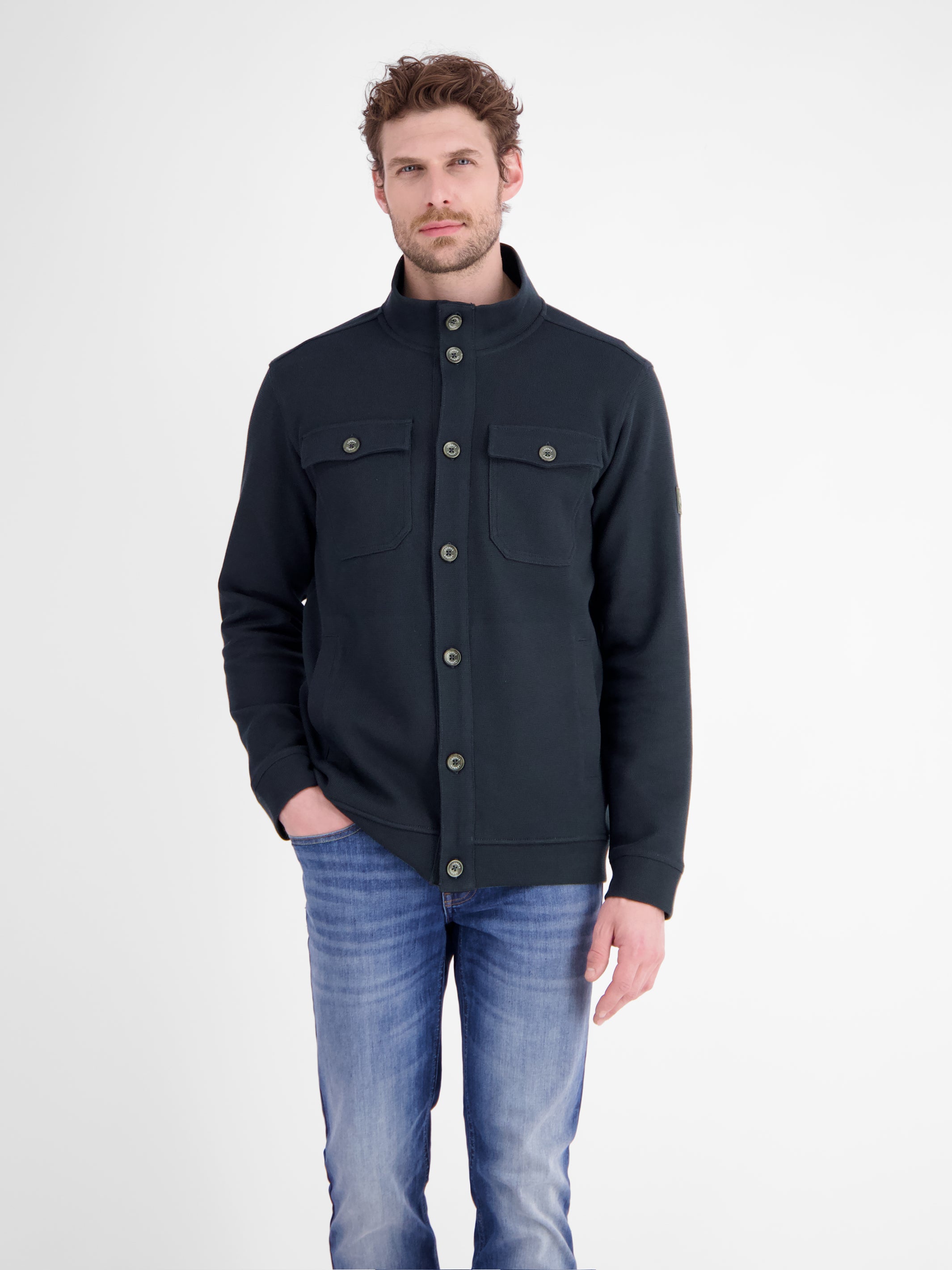 Maskulines Overshirt aus bequemem Baumwollmischgewebe