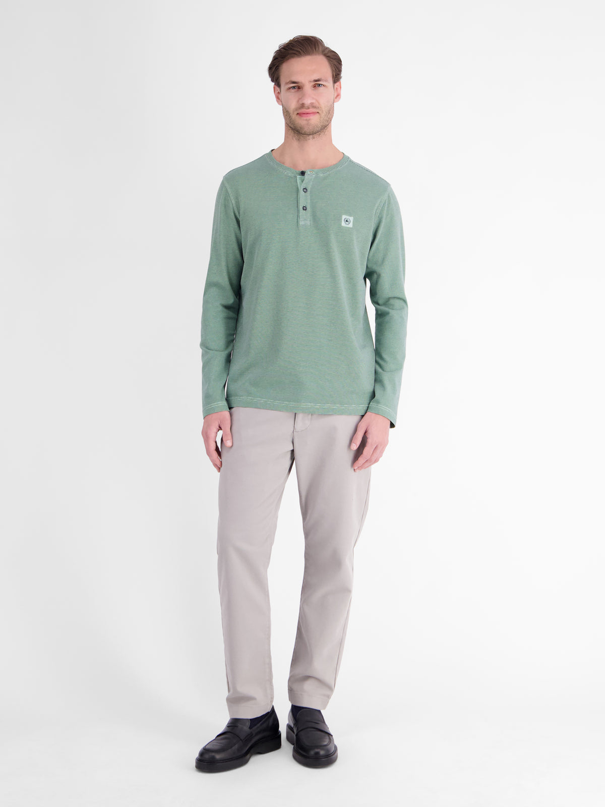 Men's Long Sleeve Serafino