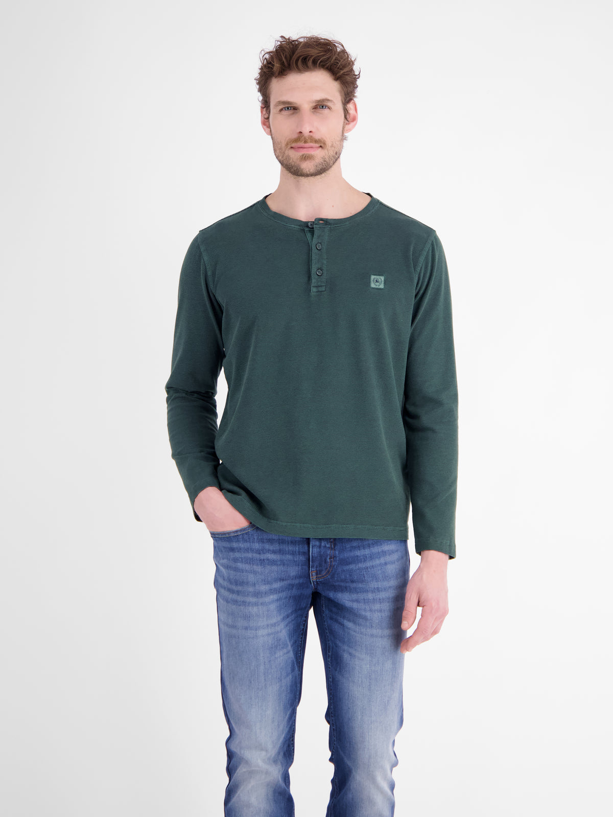 Men's Long Sleeve Serafino