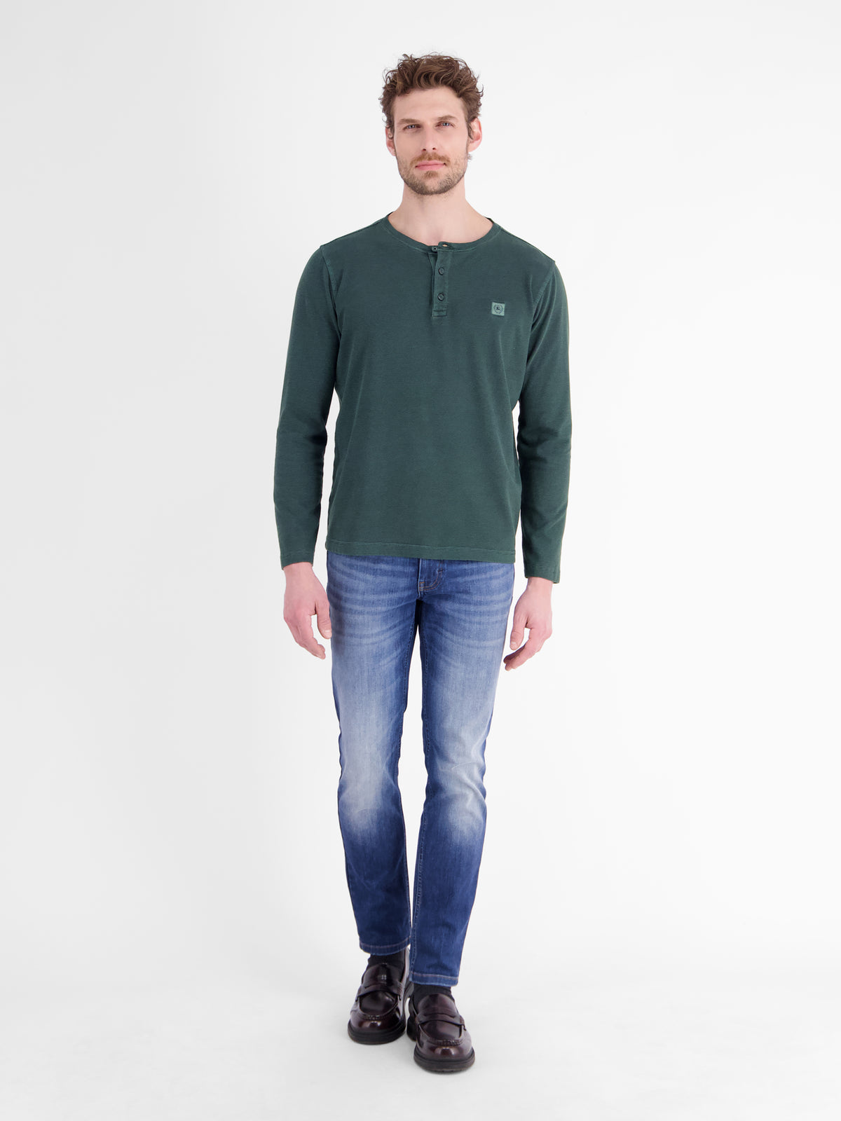 Men's Long Sleeve Serafino