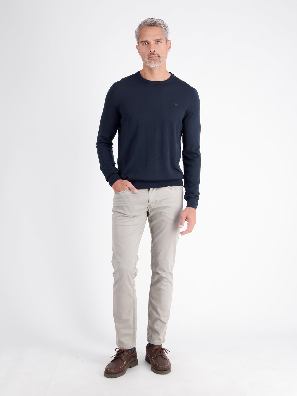 Premium-Strickpullover aus Merinowolle, temperaturregulierend