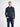 Flexible long-sleeve polo shirt in cotton blend with zip
