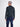 Flexible long-sleeve polo shirt in cotton blend with zip