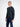 Flexible long-sleeve polo shirt in cotton blend with zip