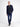 Flexible long-sleeve polo shirt in cotton blend with zip