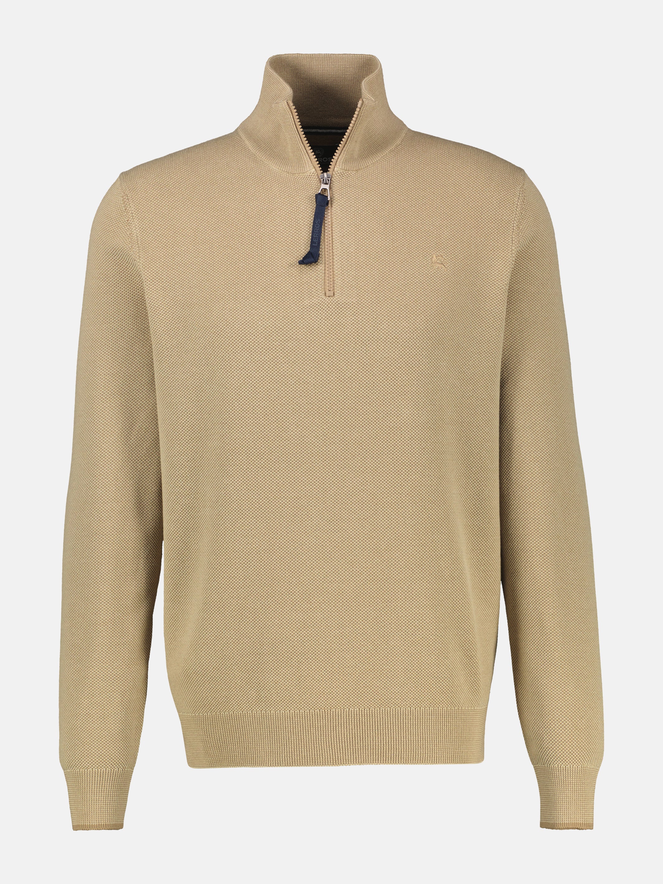 Troyer in 2-tone-look van katoenbreisel, grote maten