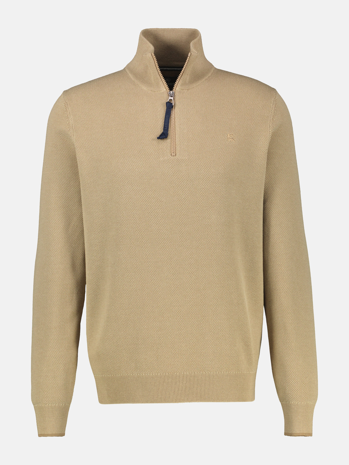 Elegant Troyer in a 2-tone look made of cotton knit fabric