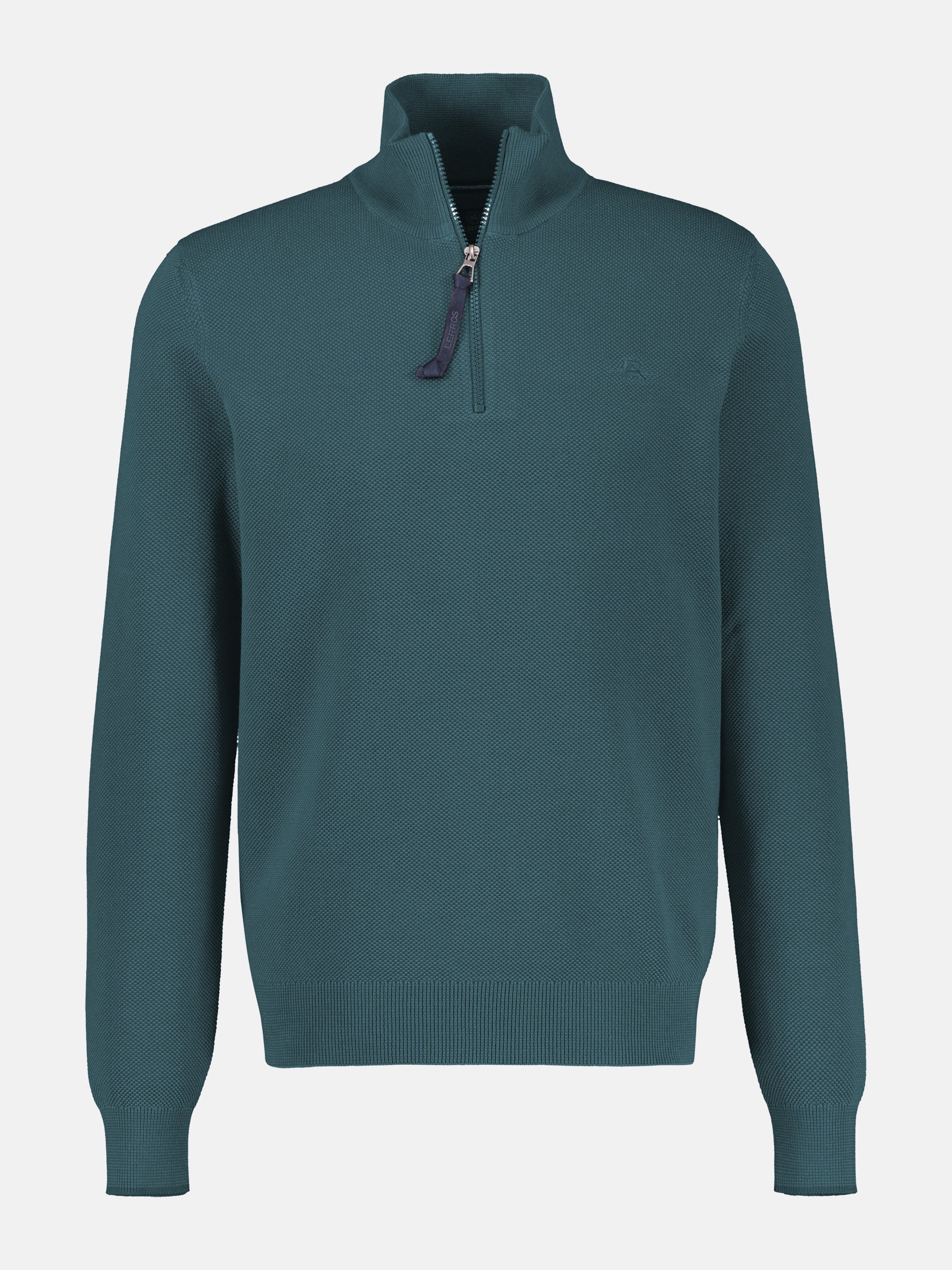 Elegant Troyer in a 2-tone look made of cotton knit fabric