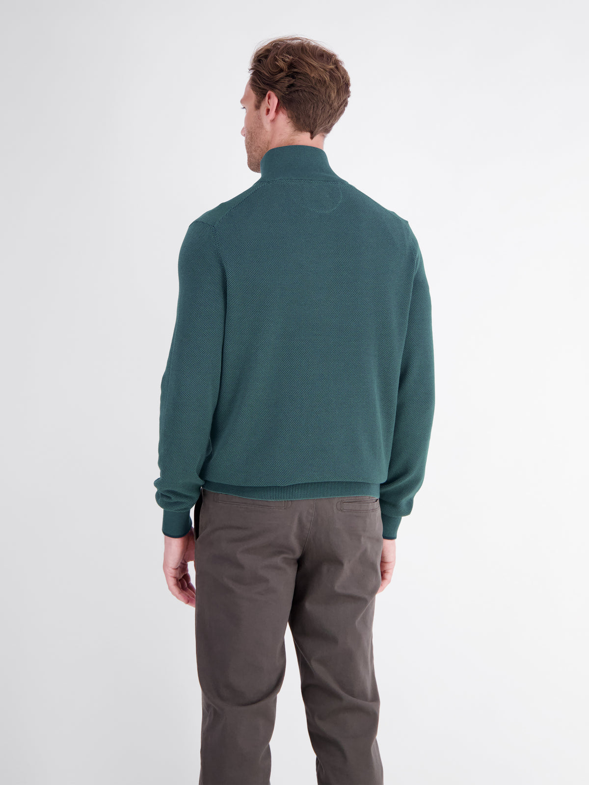 Elegant Troyer in a 2-tone look made of cotton knit fabric