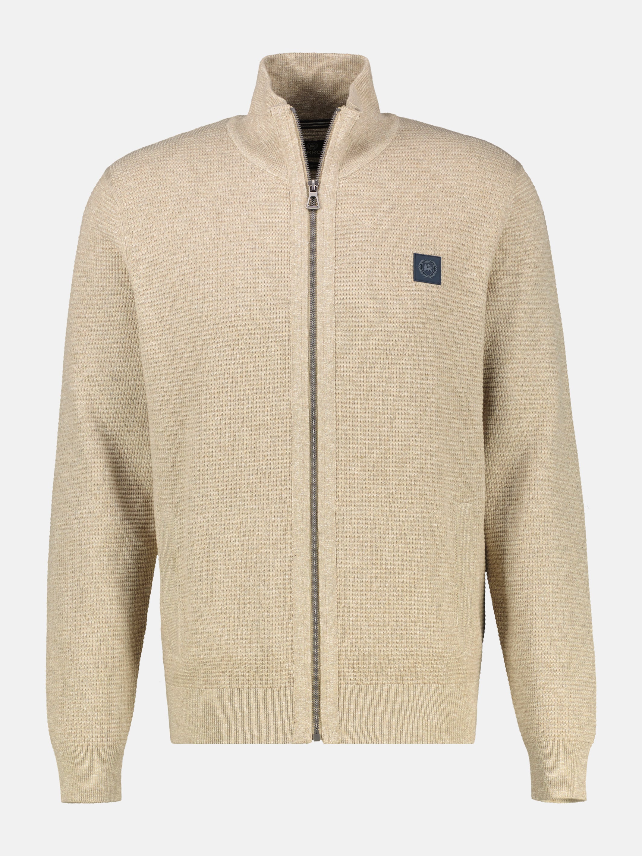 Sporty knit jacket made of high-quality cotton