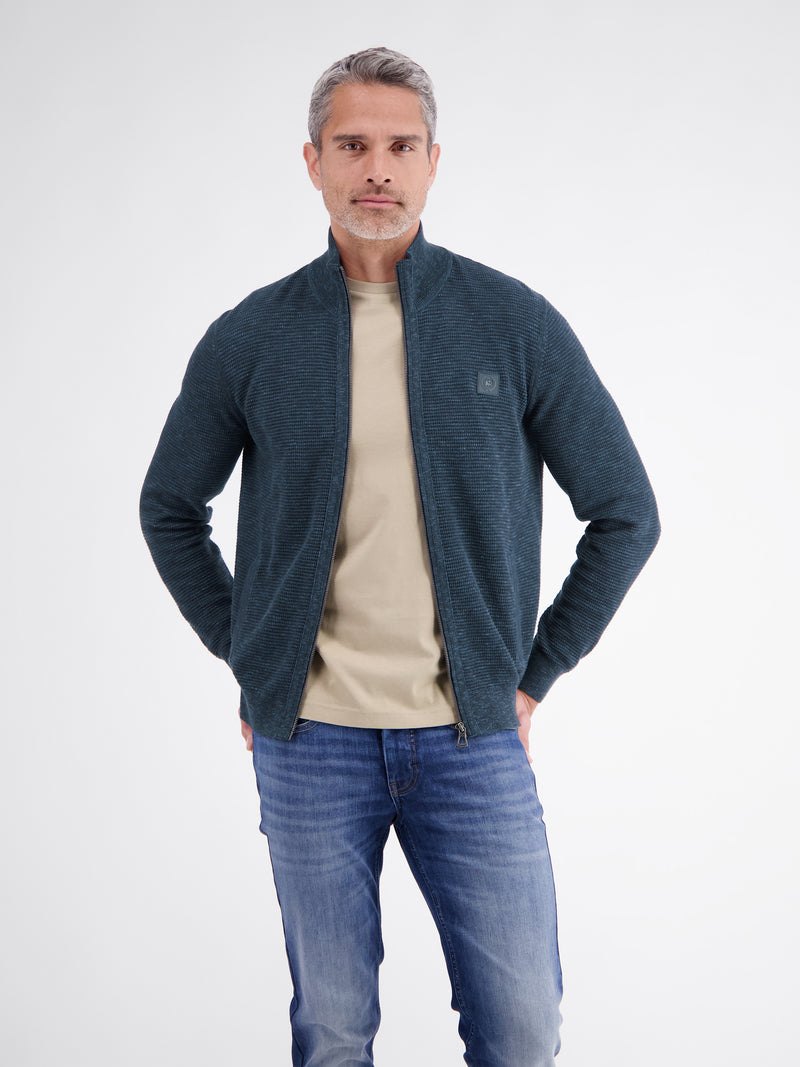 Sporty knit jacket made of high-quality cotton