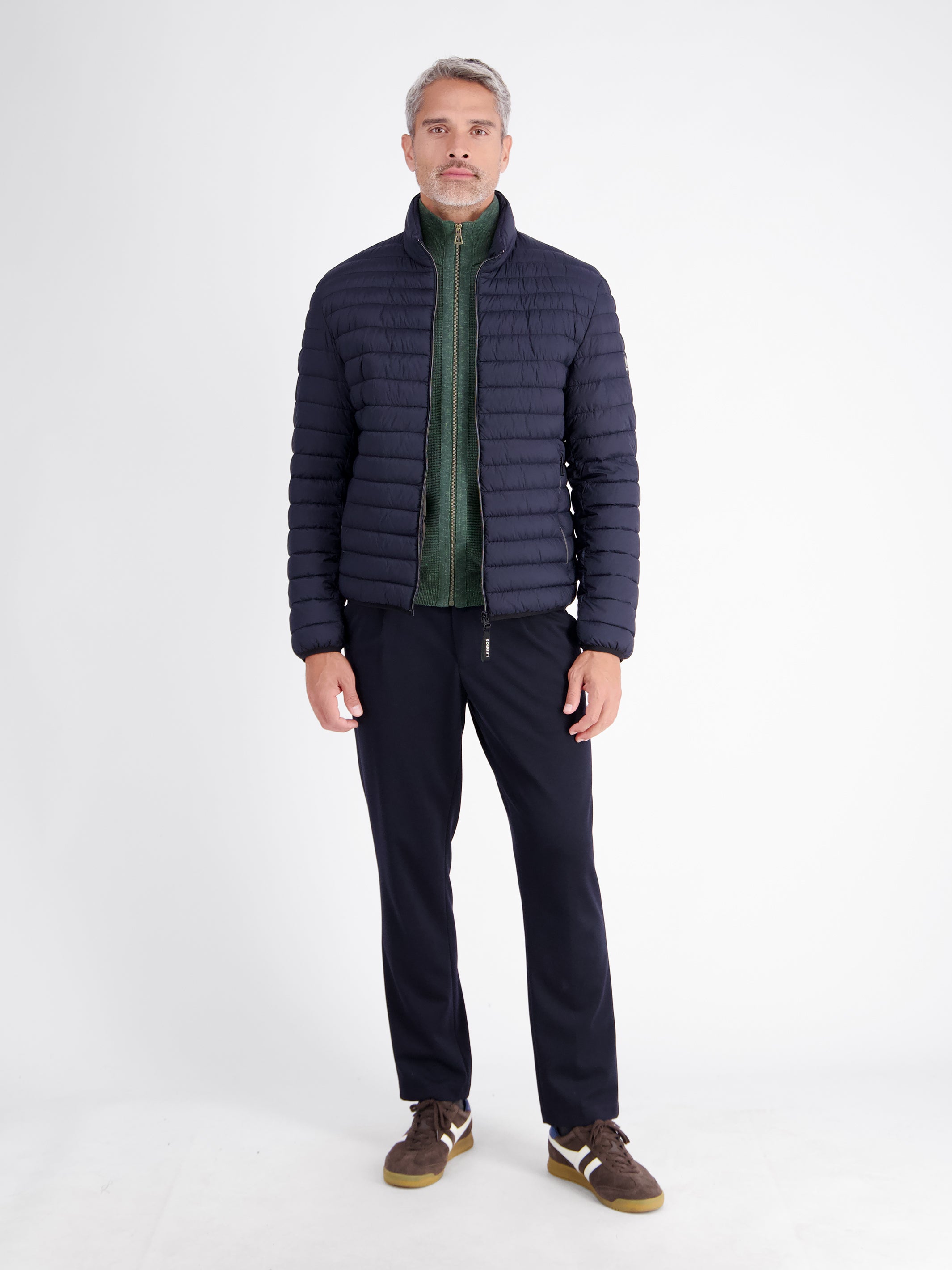 Sporty knit jacket made of high-quality cotton