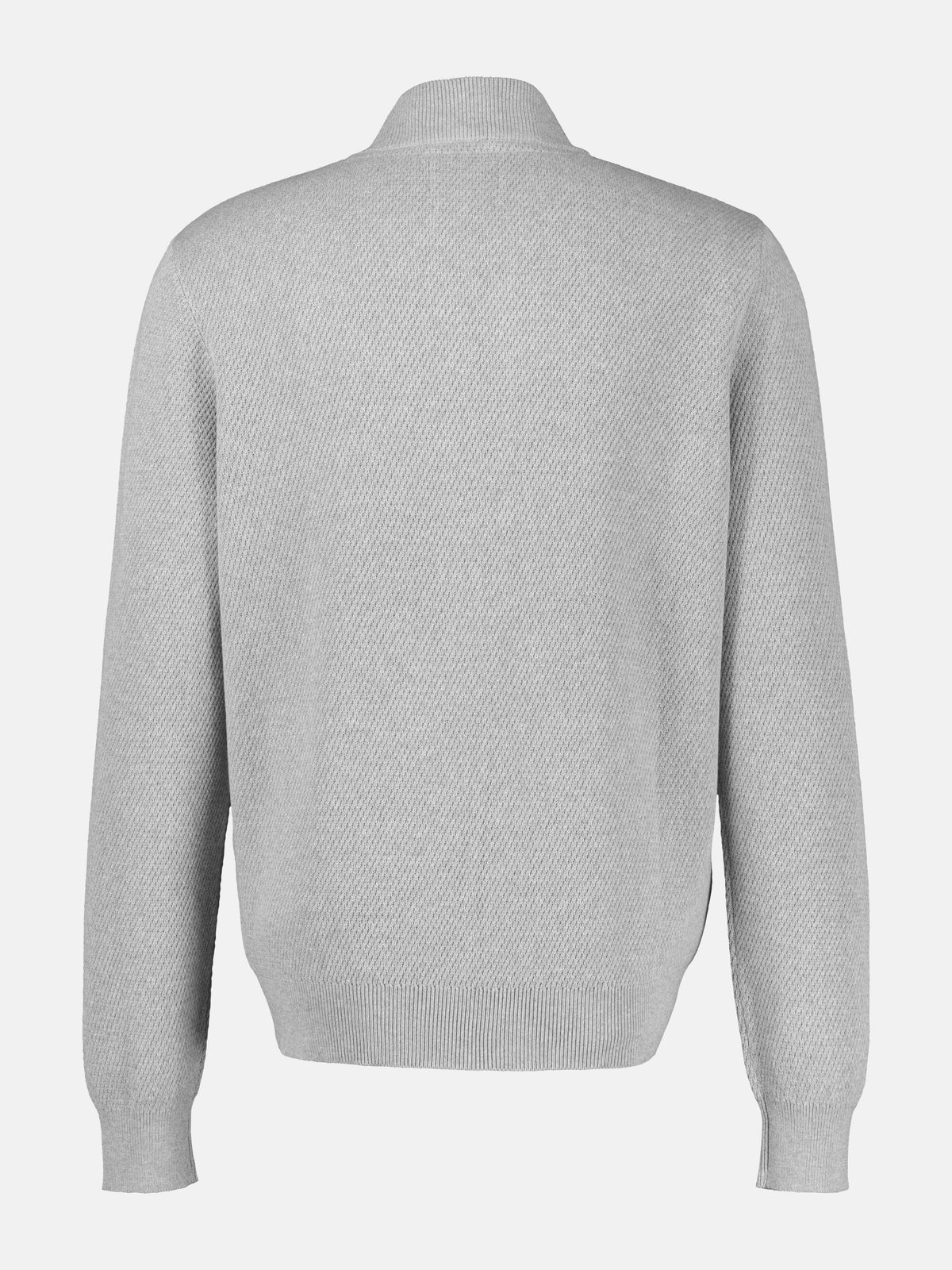 Strickjacke aus Baumwollstrick mit dezent flachem Kragen